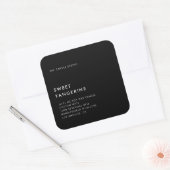 Moderne minimalistische verpakking Kandle Cosmetic Vierkante Sticker (Envelop)