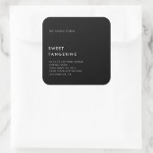 Moderne minimalistische verpakking Kandle Cosmetic Vierkante Sticker (Tas)