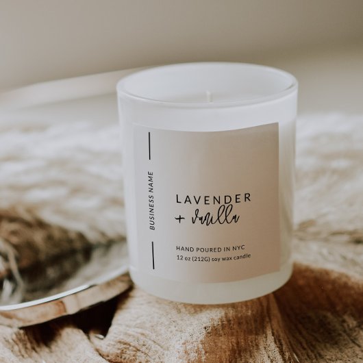 Moderne minimalistische verpakking Kandle Cosmetic Vierkante Sticker