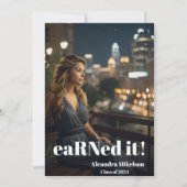 Moderne minimalistische verpleging Afstuderen aank Kaart (Voorkant)