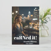 Moderne minimalistische verpleging Afstuderen aank Kaart (Staand voorkant)