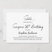 Moderne Minimalistische Verrassing 30ste Verjaarda Kaart (Voorkant)