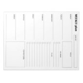 Moderne Minimalistische Verticale Weekplanner & Do Notitieblok (Voorkant)