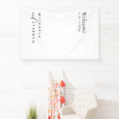 Moderne minimalistische verwelkoming zwart-witbrui spandoek (Insitu)