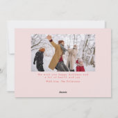 Moderne minimalistische vet script JOY foto Feestdagenkaart (Achterkant)