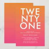 Moderne minimalistische vet typografie roze Sinaas Kaart (Voorkant / Achterkant)