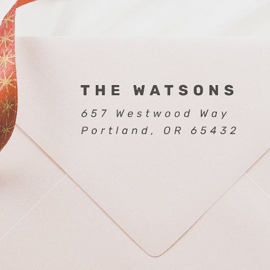 Moderne minimalistische vetgedrukte naam Cursief r Rubberstempel