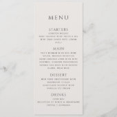 Moderne Minimalistische Vetgedrukte Typografie Wed Menu (Voorkant)