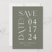 Moderne Minimalistische Vetgedrukte Typografische Save The Date (Voorkant)