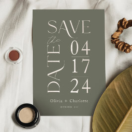 Moderne Minimalistische Vetgedrukte Typografische  Save The Date