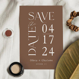 Moderne Minimalistische Vetgedrukte Typografische  Save The Date