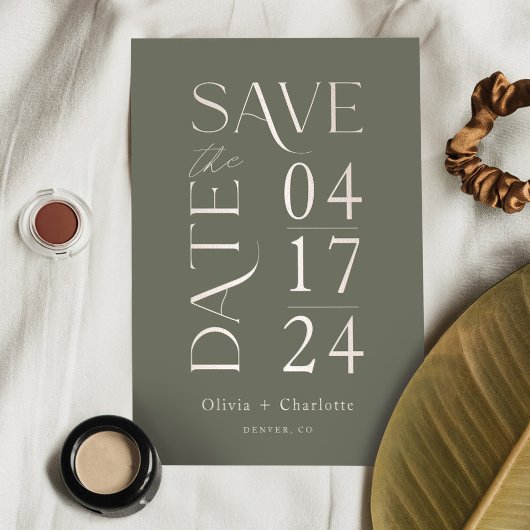 Moderne Minimalistische Vetgedrukte Typografische Save The Date