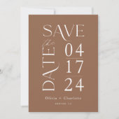 Moderne Minimalistische Vetgedrukte Typografische  Save The Date (Voorkant)