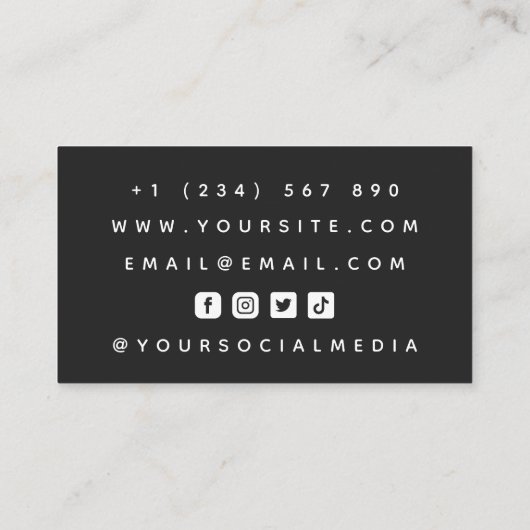 Moderne minimalistische videoproductie visitekaartje (Achterkant)