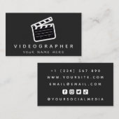 Moderne minimalistische videoproductie visitekaartje (Voorkant / Achterkant)