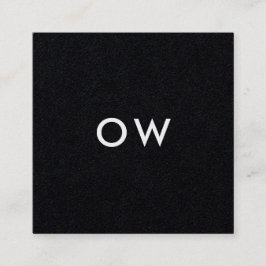 Moderne Minimalistische Vierkante Monogram Initiaa Visitekaartje