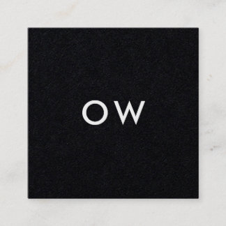 Moderne Minimalistische Vierkante Monogram Initiaa Visitekaartje