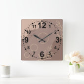 Moderne minimalistische vierkante wandklok (Huis)