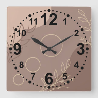 Moderne minimalistische vierkante wandklok