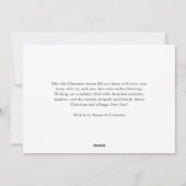 Moderne minimalistische vijf foto collage Kerstmis Feestdagenkaart (Achterkant)