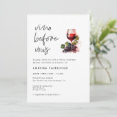 Moderne minimalistische vino voor geloften kaart (Staand voorkant)