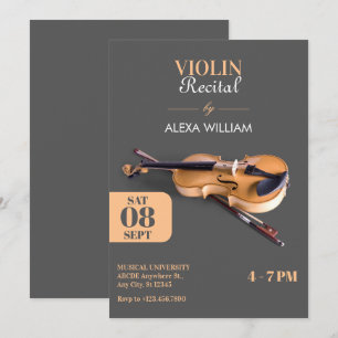 Moderne minimalistische viool kaart