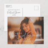 Moderne minimalistische virtuele douche foto uitno briefkaart (Voorkant / Achterkant)