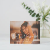 Moderne minimalistische virtuele douche foto uitno briefkaart (Staand voorkant)