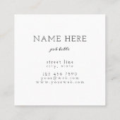 Moderne minimalistische Visitekaartjes (Achterkant)