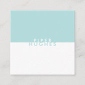 Moderne minimalistische Visitekaartjes | Aqua (Voorkant)
