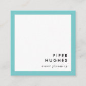 Moderne minimalistische Visitekaartjes | Aqua (Voorkant)