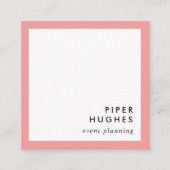 Moderne minimalistische Visitekaartjes | Koraal (Voorkant)