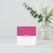 Moderne minimalistische Visitekaartjes | Magenta (Staand voorkant)