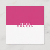 Moderne minimalistische Visitekaartjes | Magenta (Voorkant)