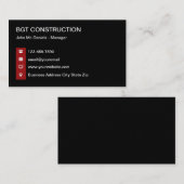 Moderne minimalistische Visitekaartjes voor de bou (Voorkant / Achterkant)