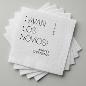 Moderne minimalistische "Vivan Los Novas" bruiloft Servet
