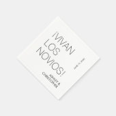 Moderne minimalistische "Vivan Los Novas" bruiloft Servet (Hoek)