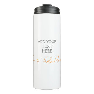 Moderne Minimalistische Vlak Gepersonaliseerde Tek Thermosbeker