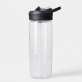 Moderne Minimalistische Vlak Gepersonaliseerde Tek Waterfles (Links)