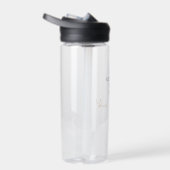 Moderne Minimalistische Vlak Gepersonaliseerde Tek Waterfles (Rechts)
