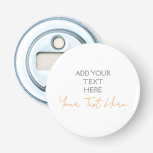 Moderne Minimalistische Vlakke Gepersonaliseerde T Button Flesopener