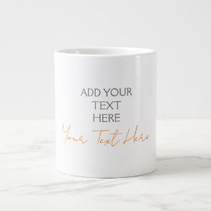 Moderne Minimalistische Vlakke Gepersonaliseerde T Grote Koffiekop
