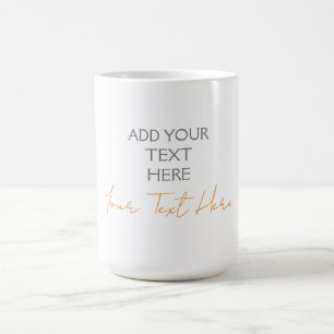 Moderne Minimalistische Vlakke Gepersonaliseerde T Koffiemok
