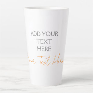 Moderne Minimalistische Vlakke Gepersonaliseerde T Latte Mok