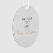 Moderne Minimalistische Vlakke Gepersonaliseerde T Ornament (voorkant)