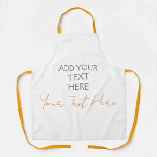 Moderne Minimalistische Vlakke Gepersonaliseerde T Schort