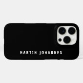 Moderne minimalistische vlakte Elegant Zwart & Wit Case-Mate iPhone Case (Achterkant (horizontaal))