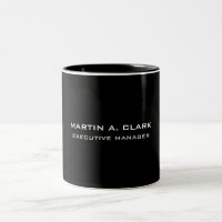Moderne minimalistische vlakte Elegant Zwart & Wit