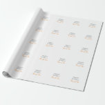 Moderne minimalistische vlakte gepersonaliseerde d cadeaupapier<br><div class="desc">Dank u bericht met elegant ontwerp</div>