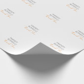 Moderne minimalistische vlakte gepersonaliseerde d cadeaupapier (Hoek)